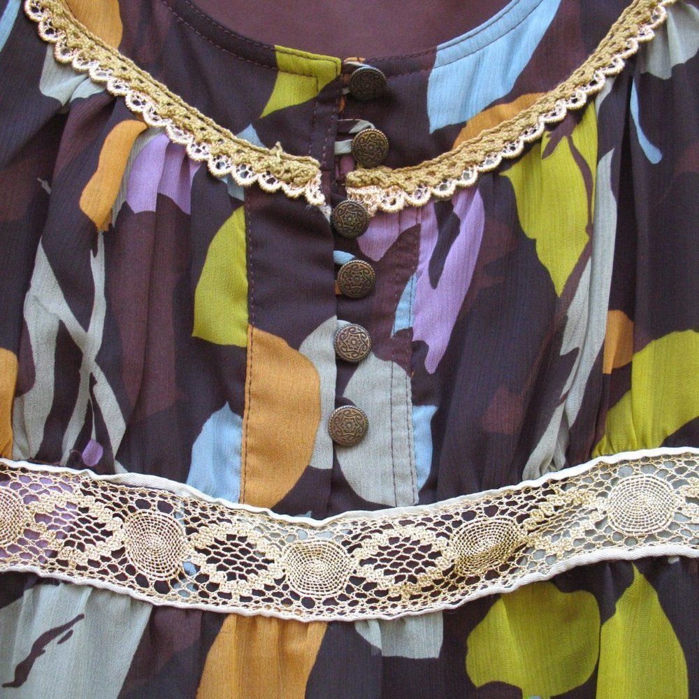 Cynthia Steffe Boho Top 8 M - Picture 4 of 7